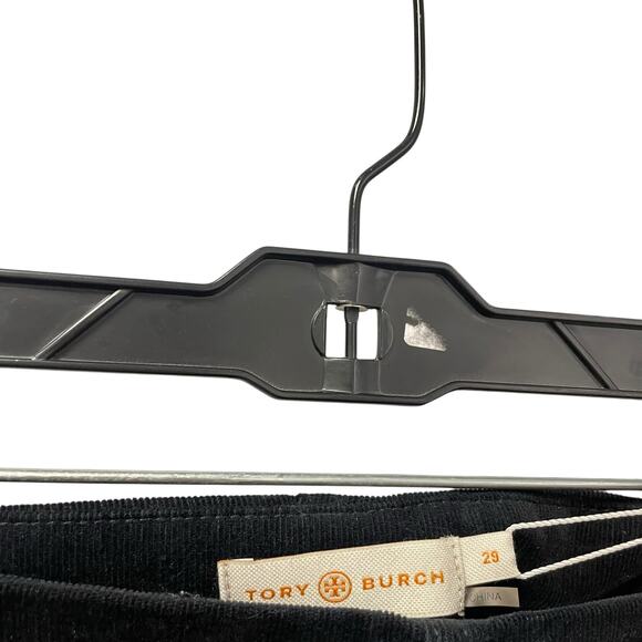 NWT Tory Burch Billet Legging Side Zip High Rise Black Corduroy Womens Size 29 - Picture 4 of 9